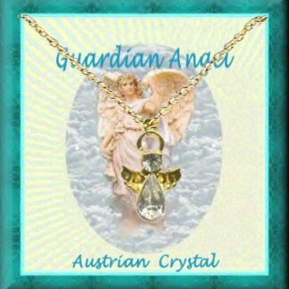 Crystal Angel Necklace With 2 Stones