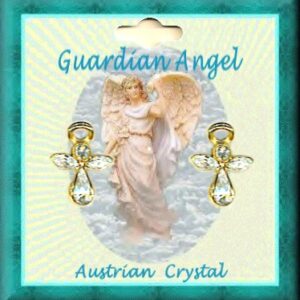 Guardian Angel Crystal Pierced Earrings