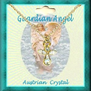 Guardian Angel Crystal 10 Inch Necklace