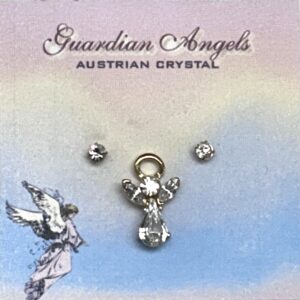 Crystal Guardian Angel Pin & Earring Set